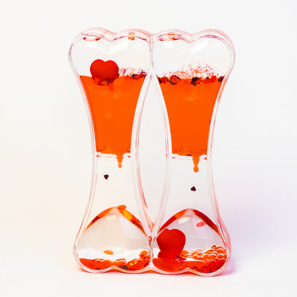 Double Heart Liquid Love Timer