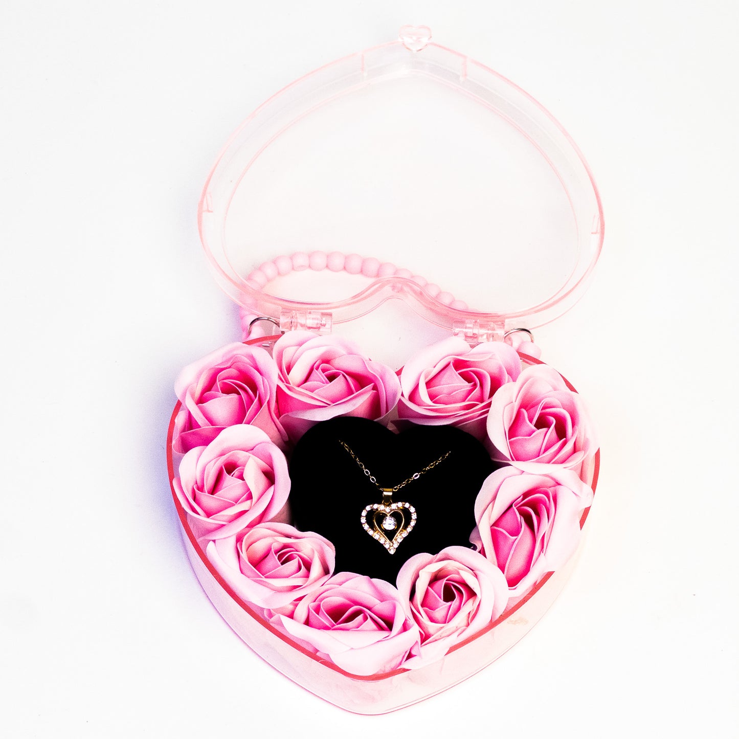 Heart-Shaped Rose Jewelry Gift Box