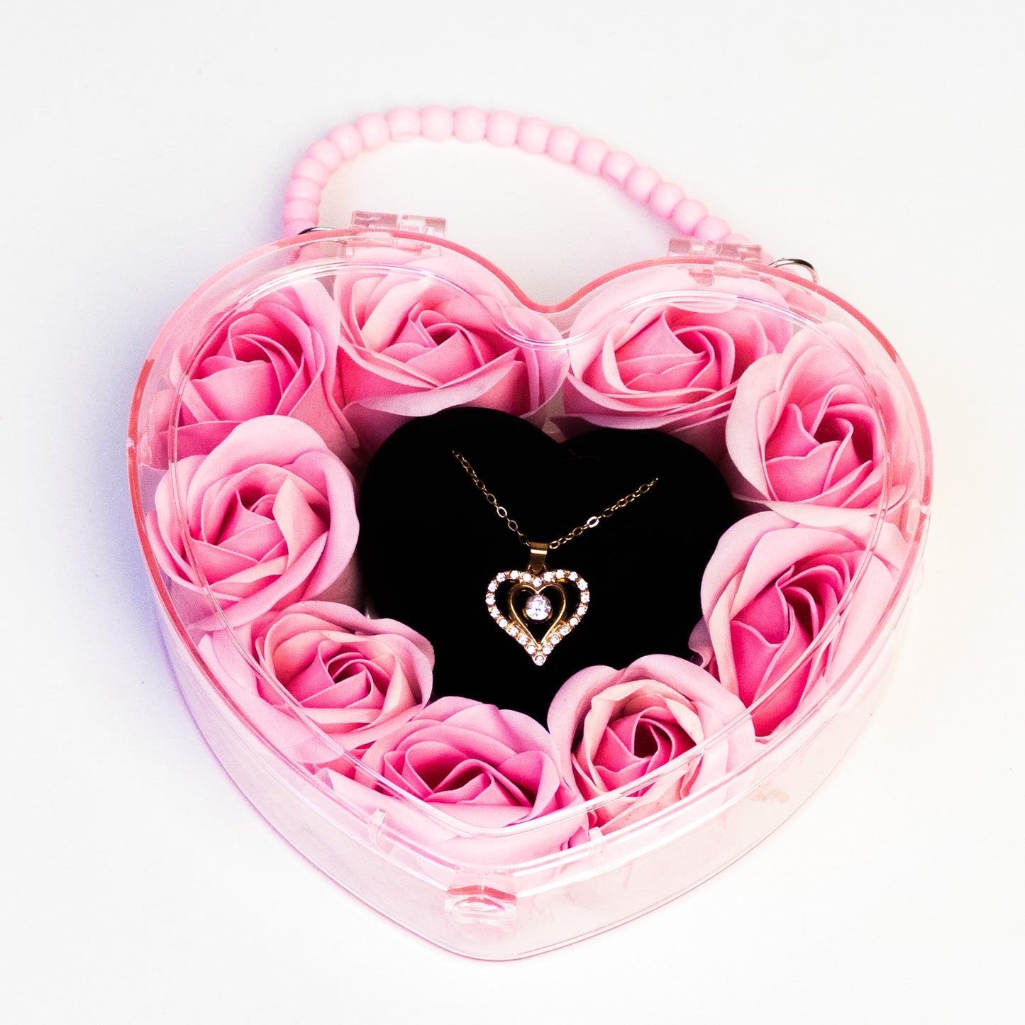 Heart-Shaped Rose Jewelry Gift Box