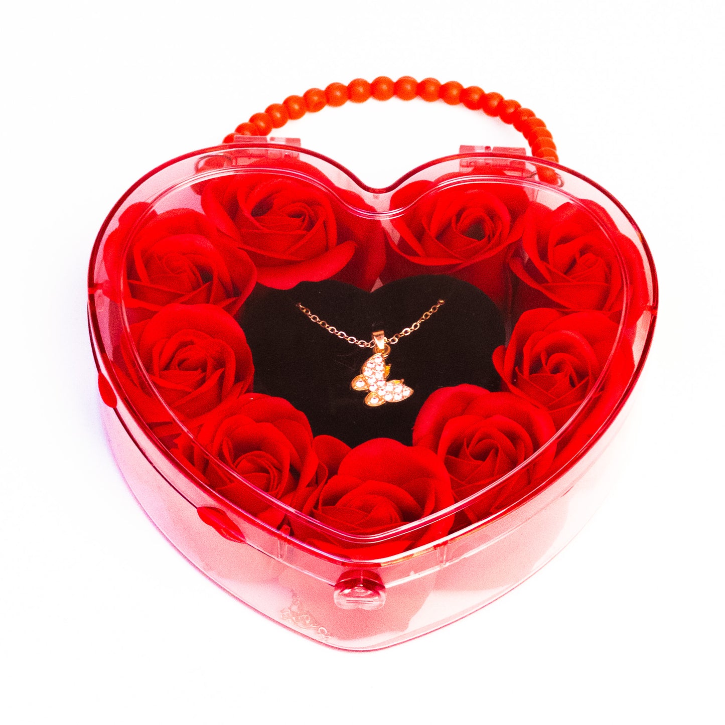 Heart-Shaped Rose Jewelry Gift Box