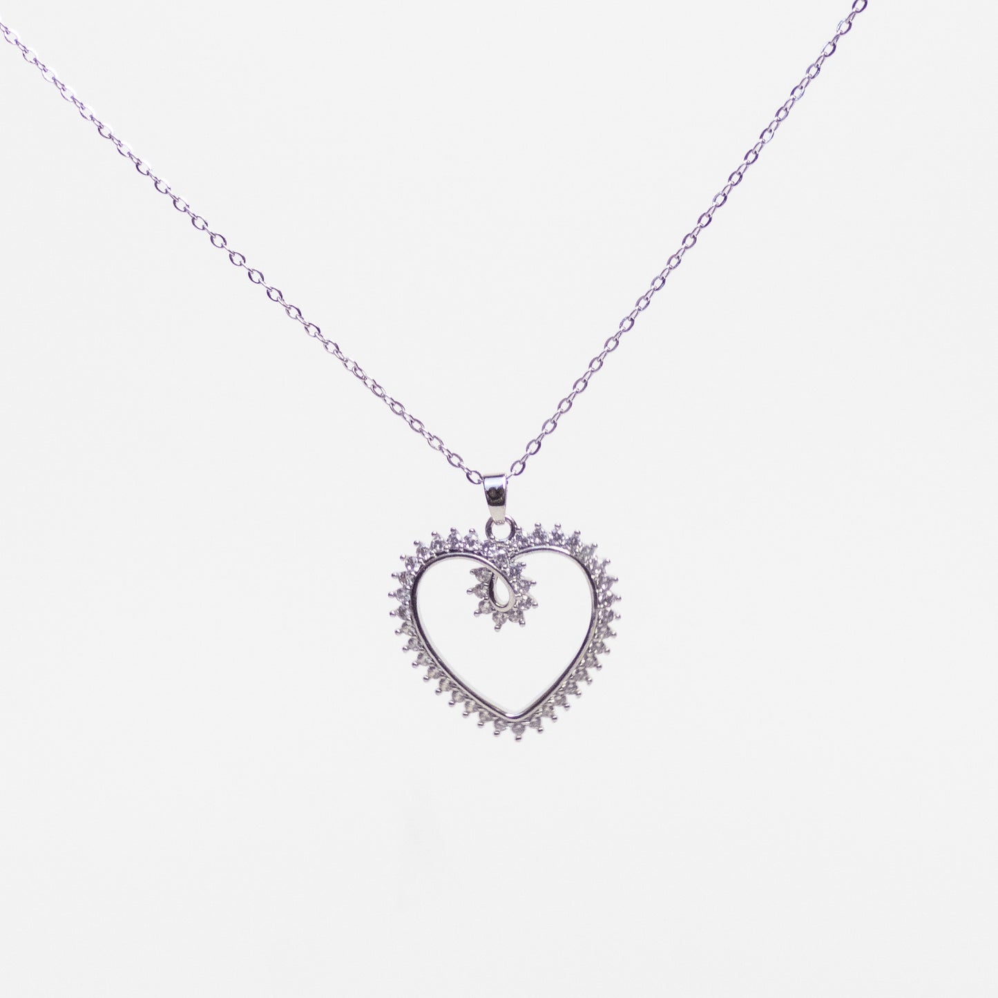 Radiant Heart Halo Necklace
