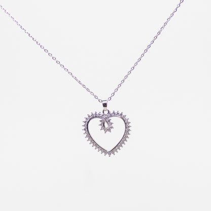 Radiant Heart Halo Necklace