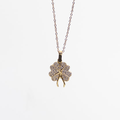 Lucky Clover Heart Necklace