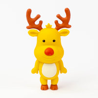 Reindeer Christmas eraser with antlers and a red nose