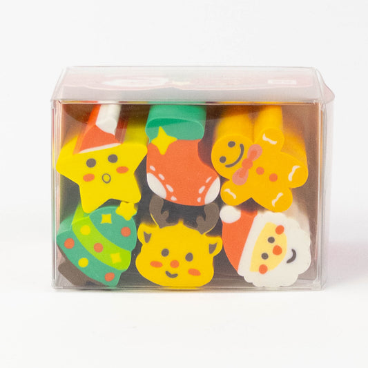 6pc Christmas Eraser Set