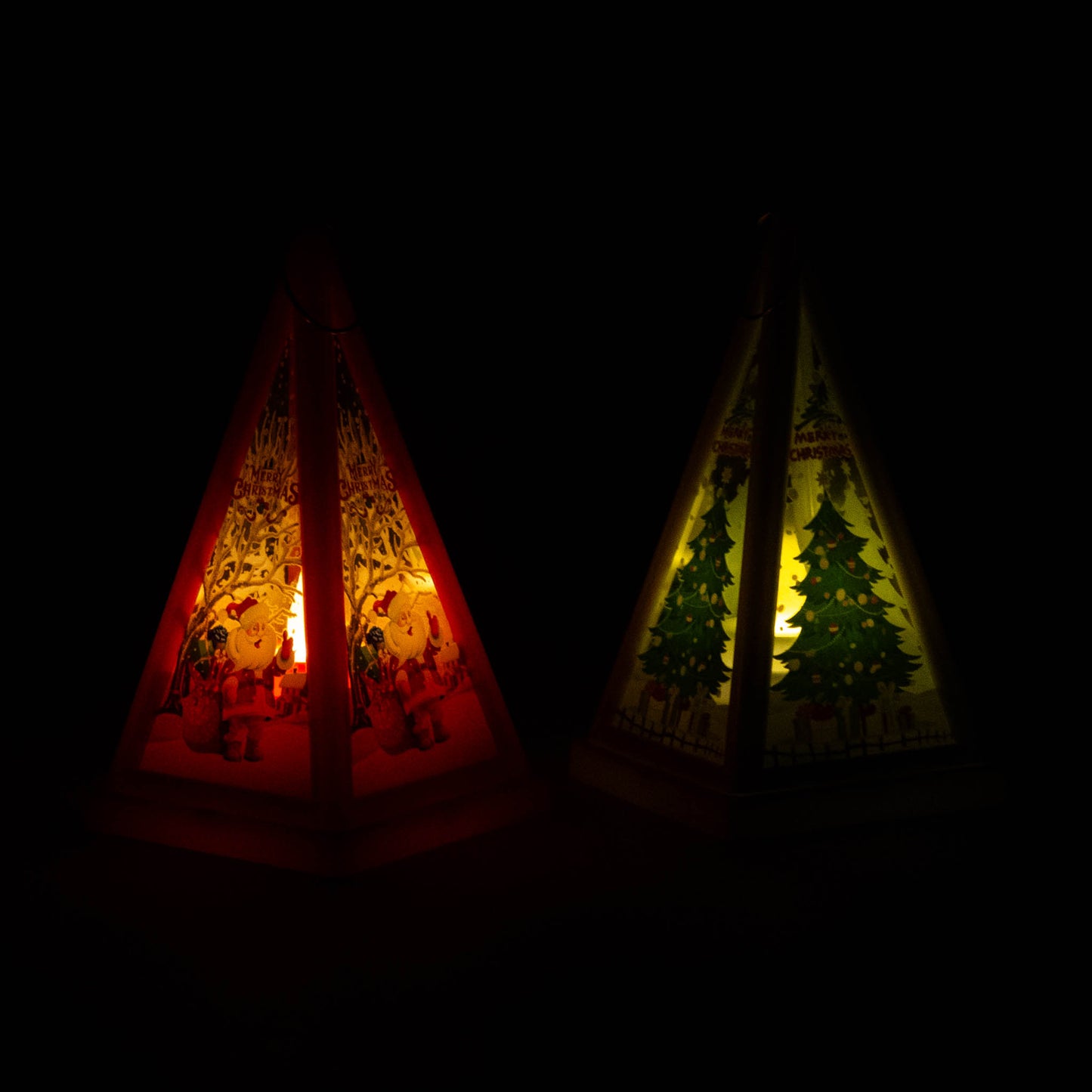 LED Christmas Pyramid Lantern