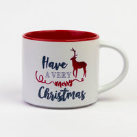 Christmas quote mug #3 "Have a Very Merry Christmas" with reindeer