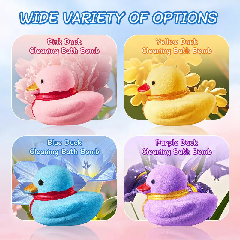 Duck Bath Bombs Gift Box – 4 Cute Fizzy Ducks