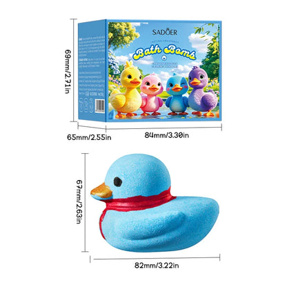 Duck bath bomb and gift box size guide