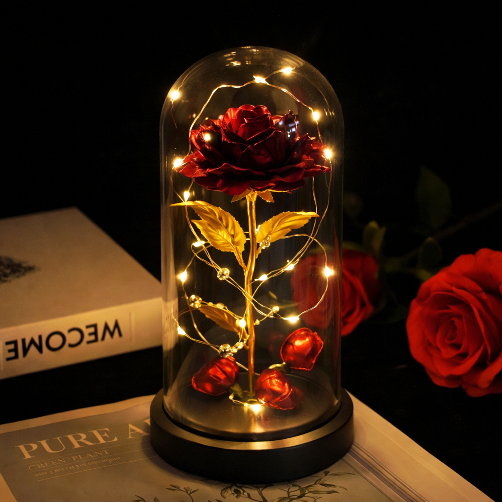 Eternal Rose Flower LED Lamp
