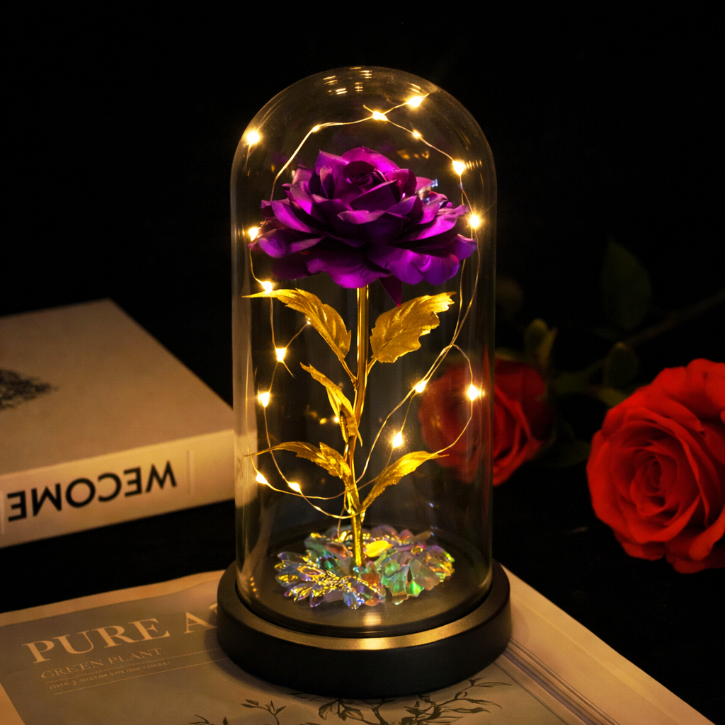 Eternal Rose Flower LED Lamp