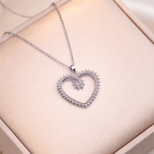 Radiant Heart Halo Necklace