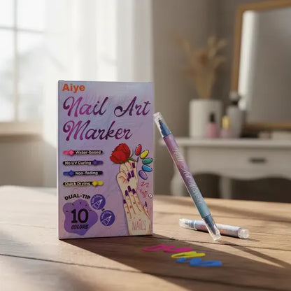 10-Color Nail Art Marker Set