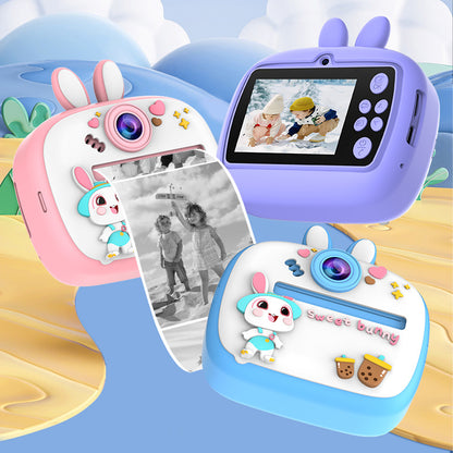 Kids Instant Print Camera w/ Cute Silicone Case