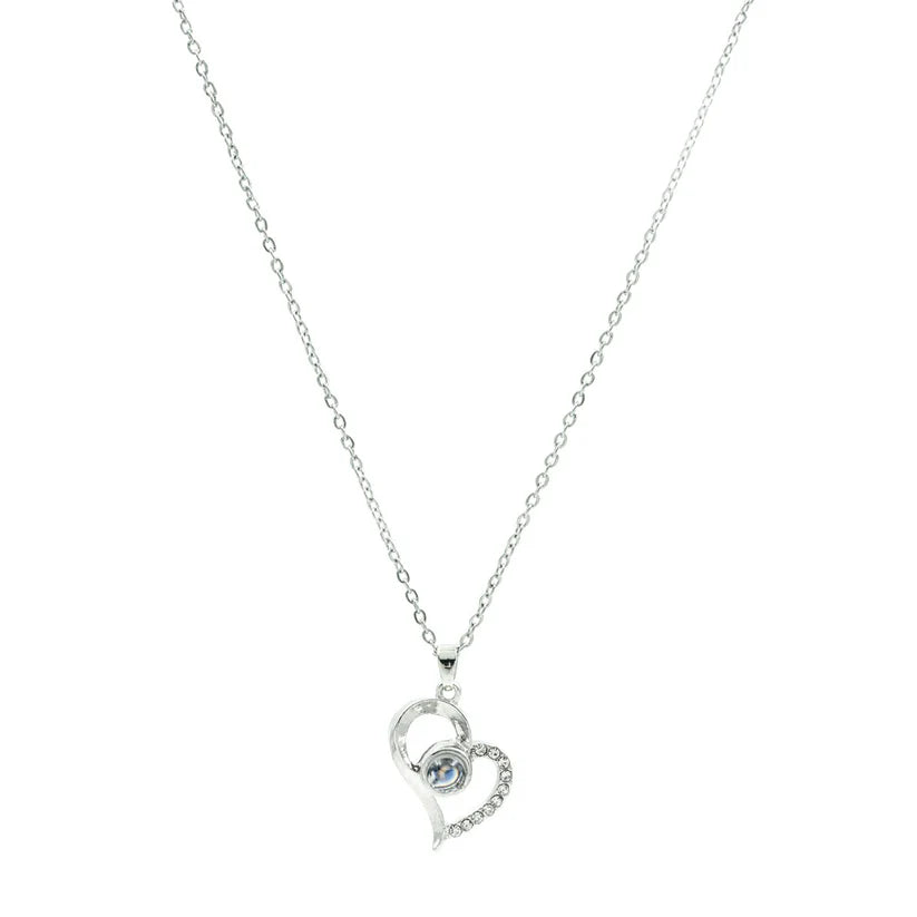 Rose Box + “I Love You” Necklace in 100 Languages