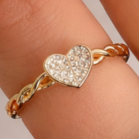 Cute Heart Ring (Adjustable Size)