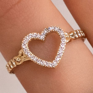 Cute Heart Ring (Adjustable Size)