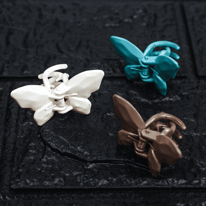 Solid Colored Butterfly Hair Clips 3-Pack