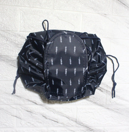 Lay-Flat Drawstring Makeup Bag