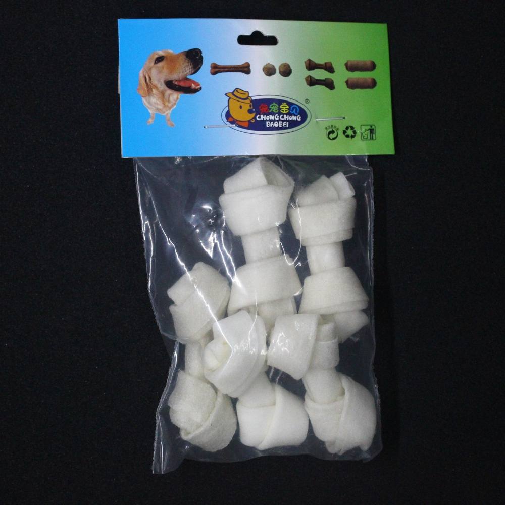 White Bone Shaped Chew Toys 5 x 7cms