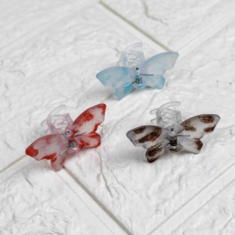 Opaque Butterfly Hair Clips 3-Pack