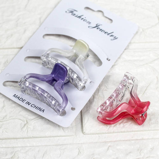 Transparent Claw Hair Clips 3-Pack