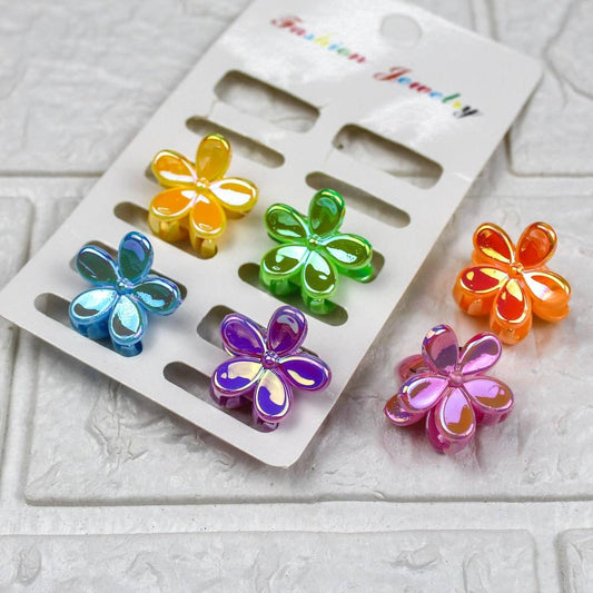 Summer Flower Hair Clips (Pack of 6)