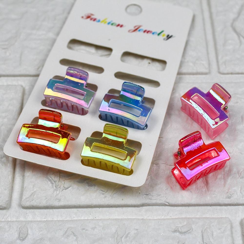 Summer Square Hair Clips (Pack of 6)