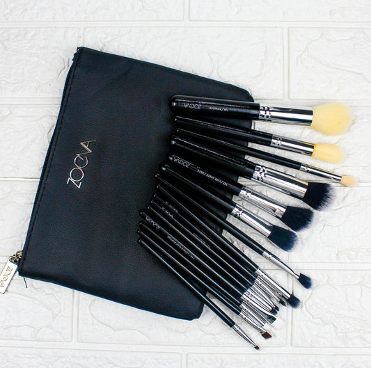 Complete Face and Eye Brushes Set 15-Pack