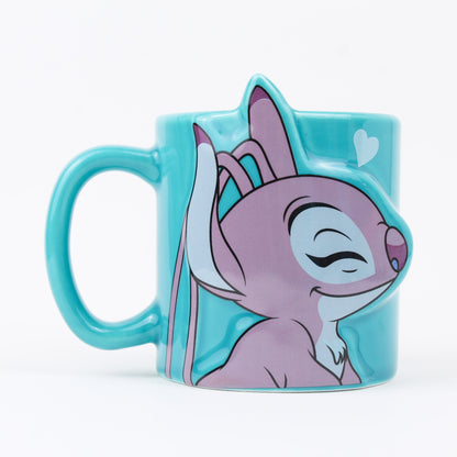 Stitch and Angel Glass Mug Set x2