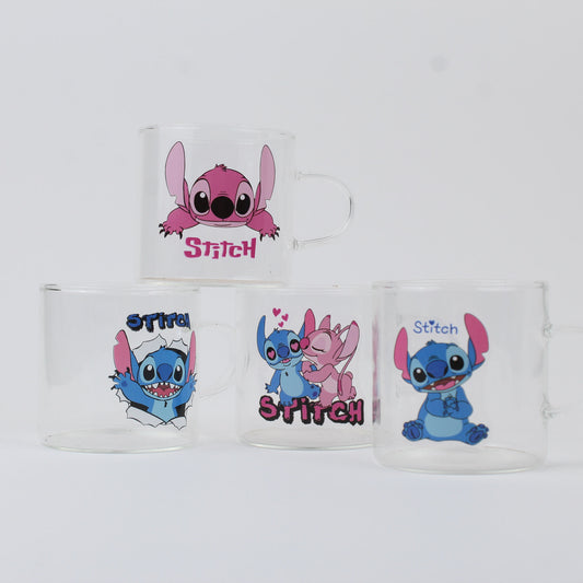 Small Stitch Transparent Glass Cup