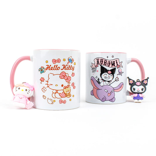 Hello Kitty & Kuromi Mug with Keychain