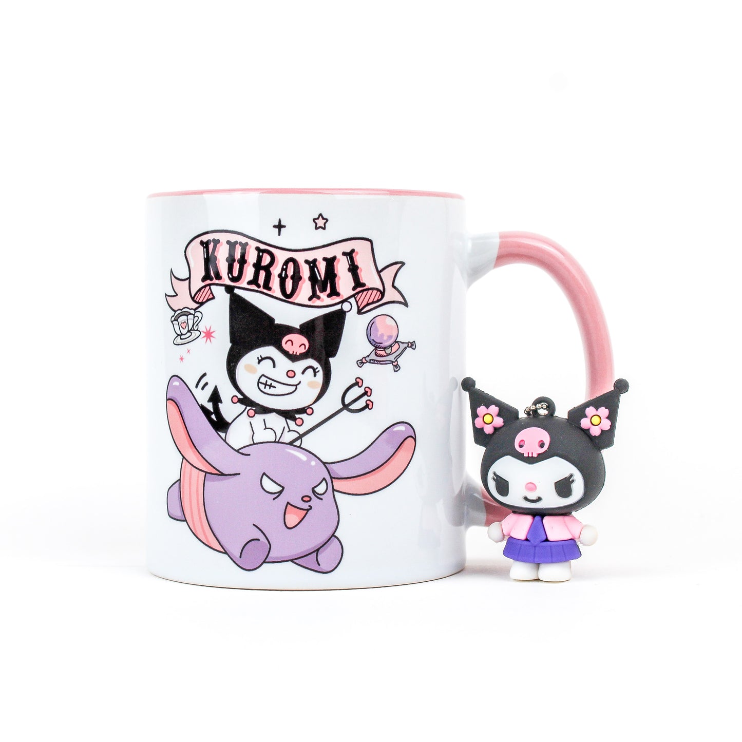 Hello Kitty & Kuromi Mug with Keychain