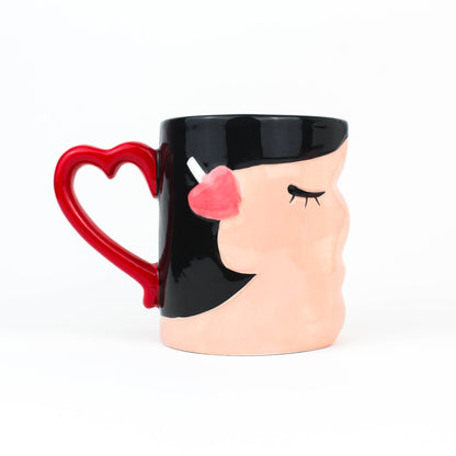 2pcs Couples Kiss Mugs Set