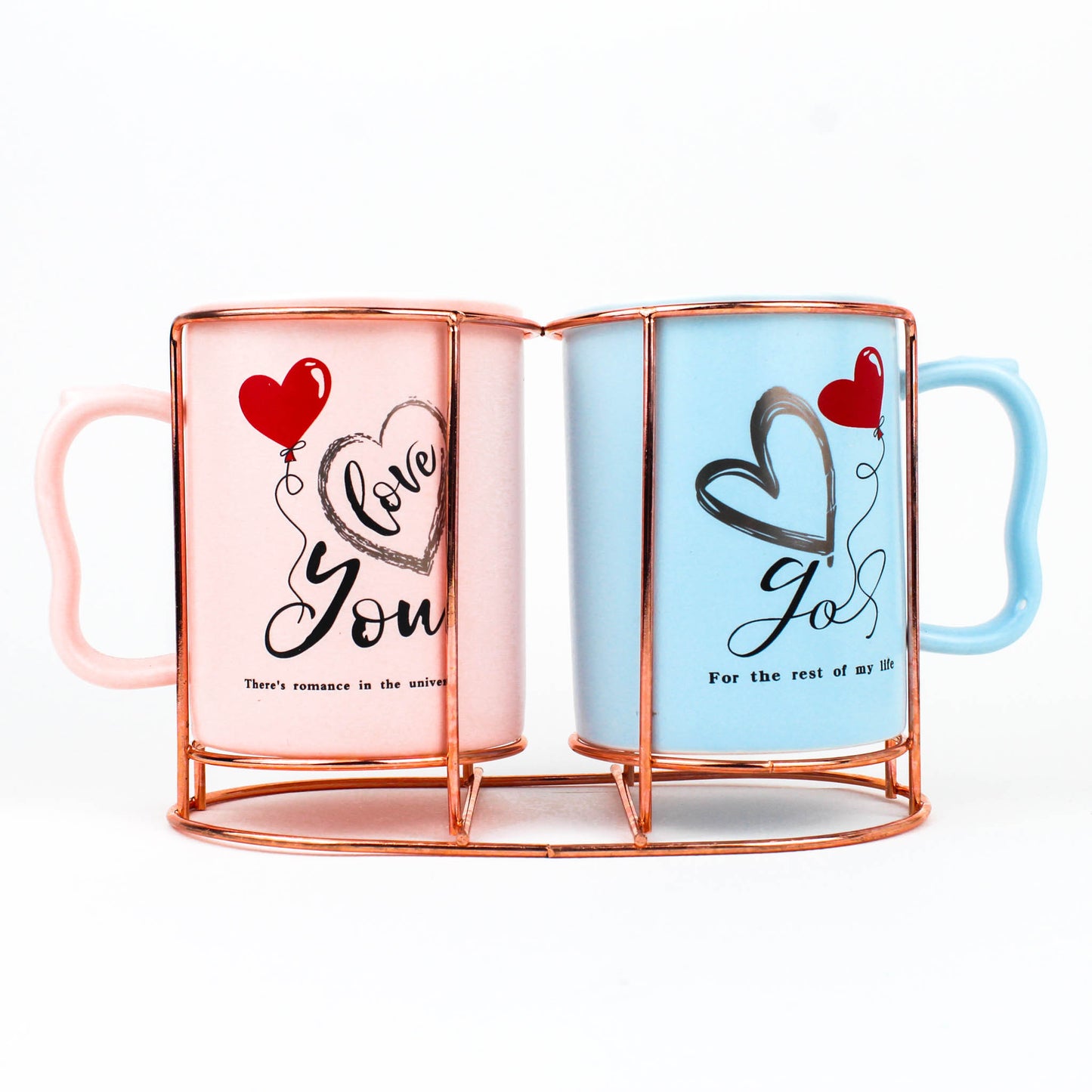 2pcs Love Mugs Set with Stand