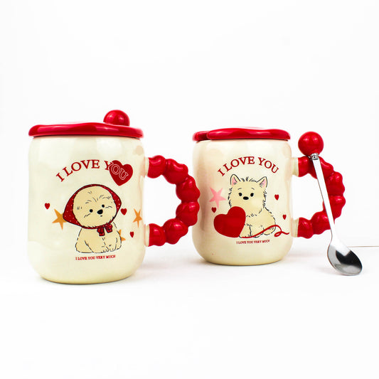 Cute Puppy Love Mug with Spoon