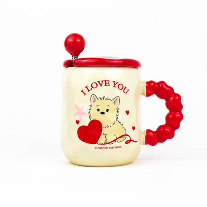 Cute Puppy Love Mug with Spoon