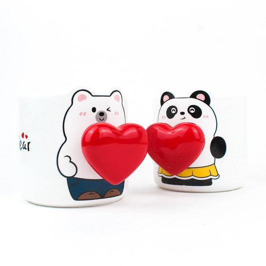 Cute Panda & Bear Love Mug