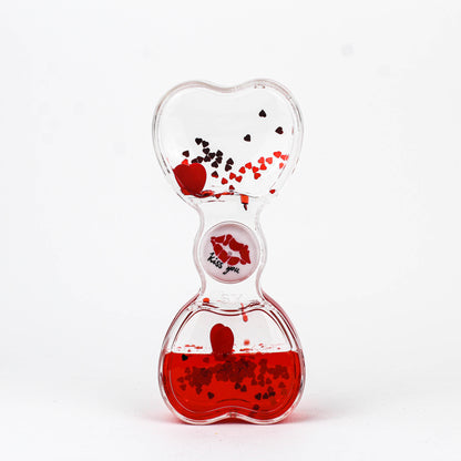 Heart-Shaped Hourglass Liquid Flask