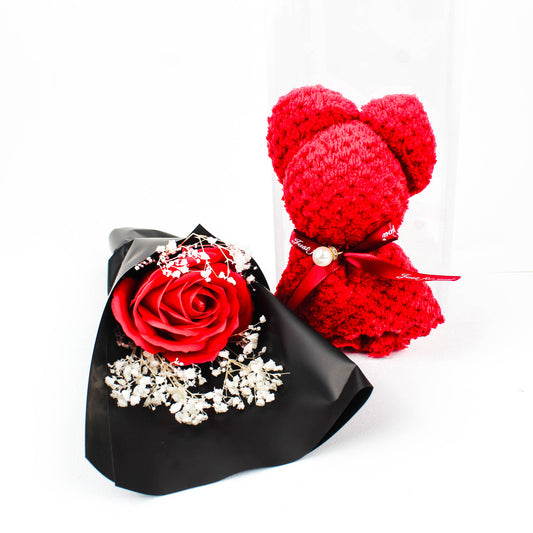 Teddy & Rose Bouquet Set