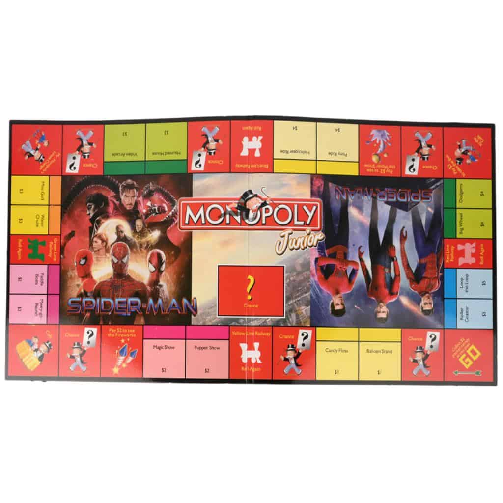 Monopoly Junior Spider-Man board, top view