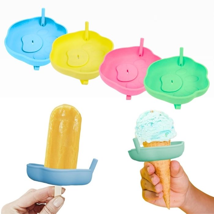 Silicone Ice Cream Holder with Straw [2 for $5]