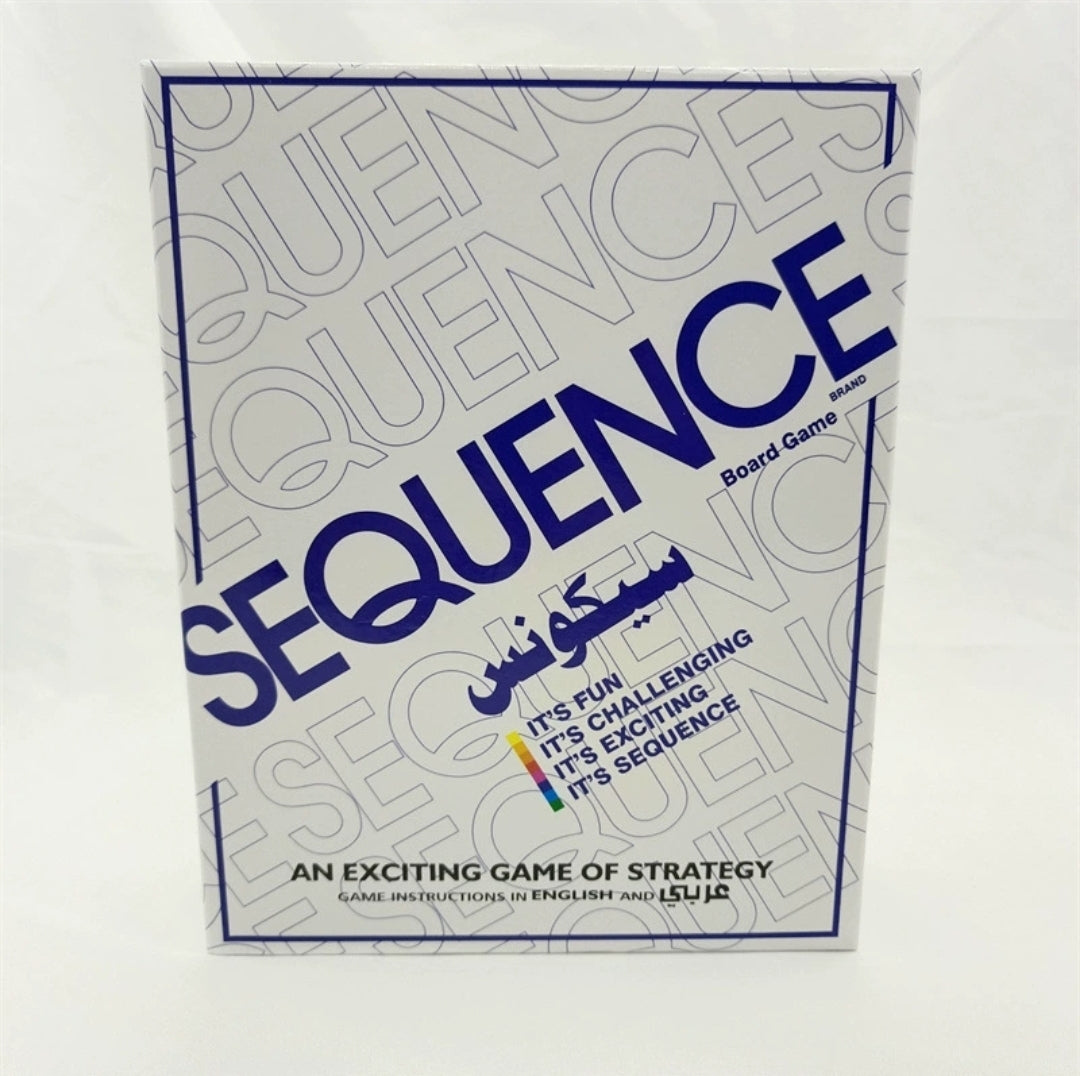 SEQUENCE board game box with Arabic name