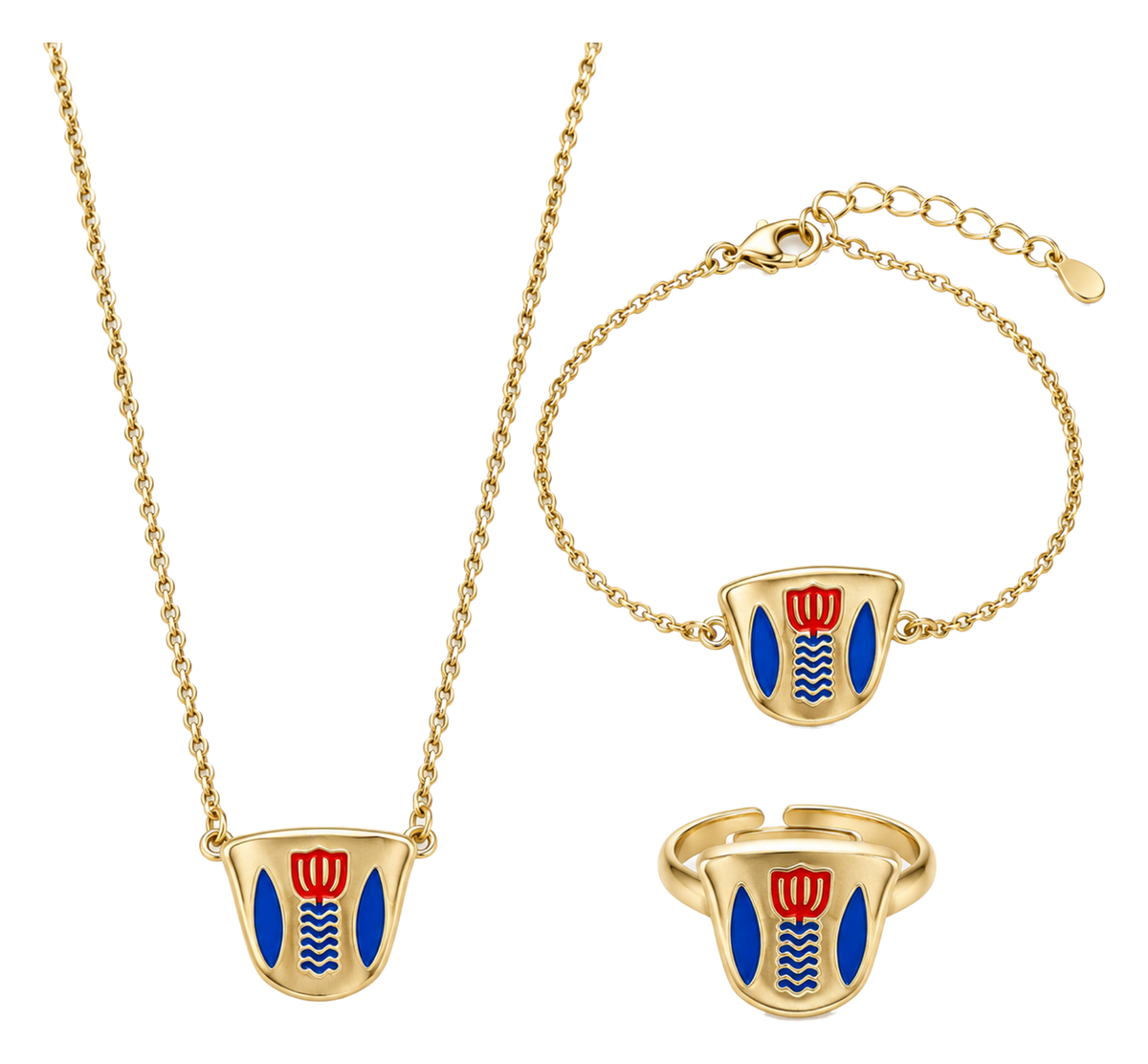 Lebanese Coffee Cup Jewelry Set – Necklace, Bracelet & Ring