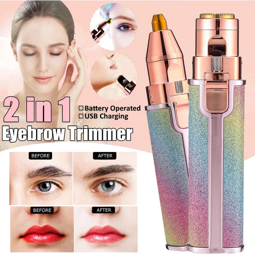 2-in-1 Eyebrow & Facial Electric Trimmer