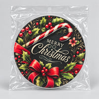 Candy cane coaster in a clear bag