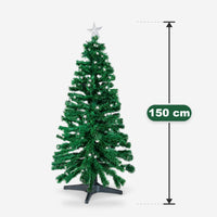150cm Christmas tree with star lights, height measured
