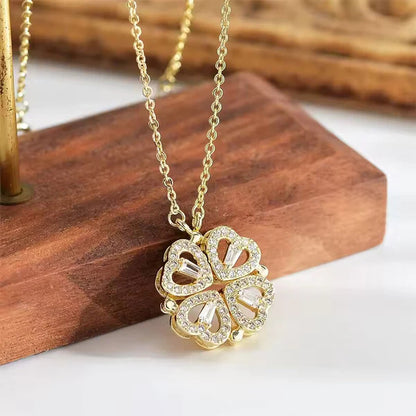 Transforming Heart Clover Necklace