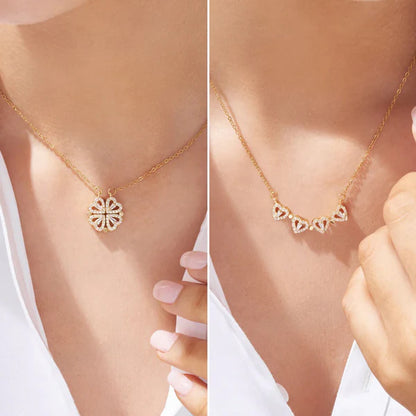 Transforming Heart Clover Necklace