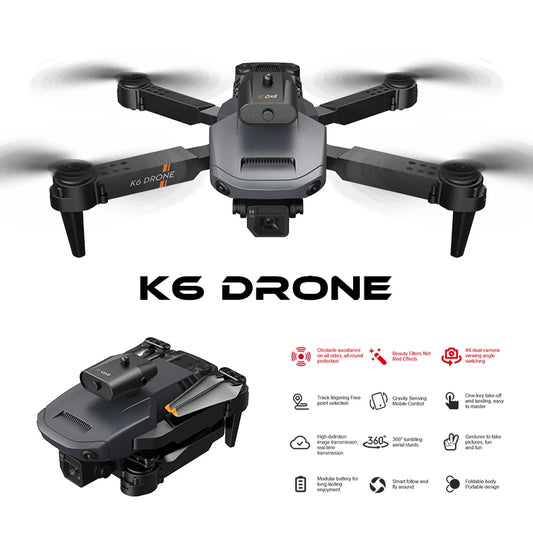 K6 Drone Foldable Metal with 4K Camera